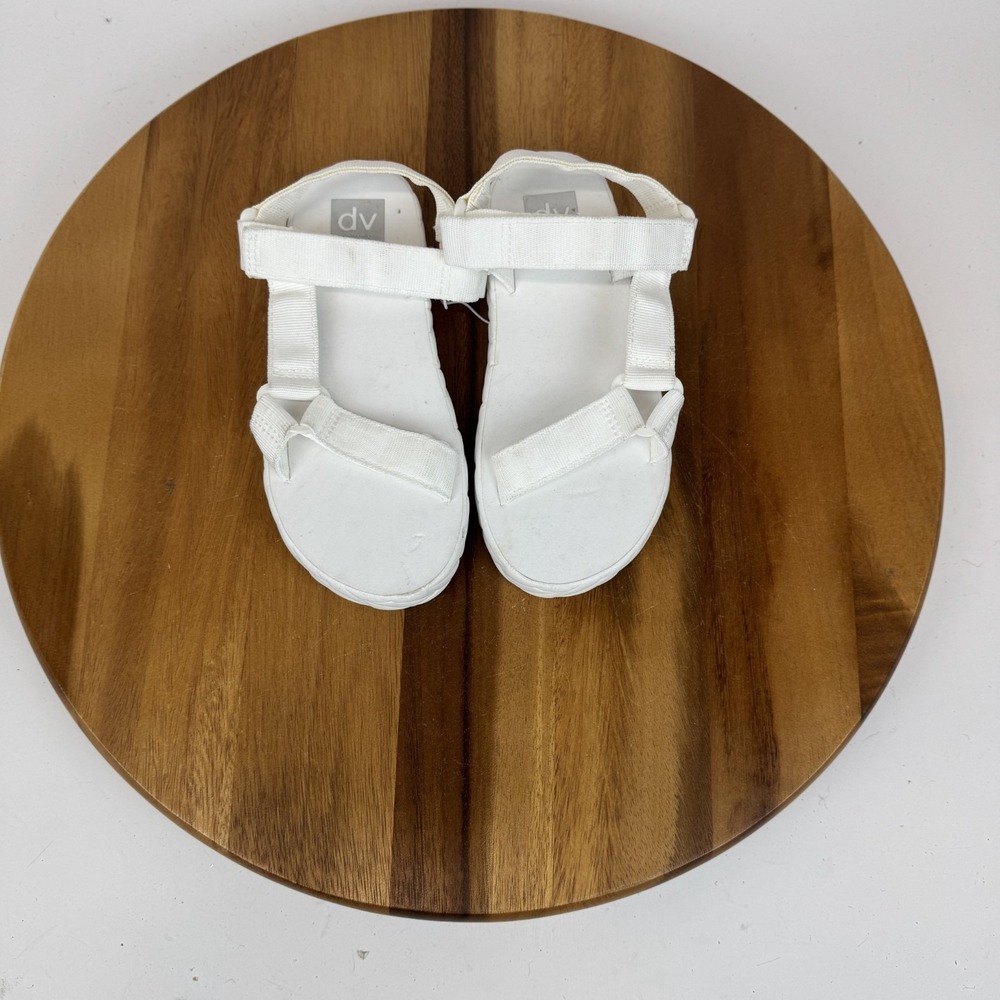 New NWOB Big Kids Dolce Vita Zaidey Strappy Platform White Sandals Size 1 Y
